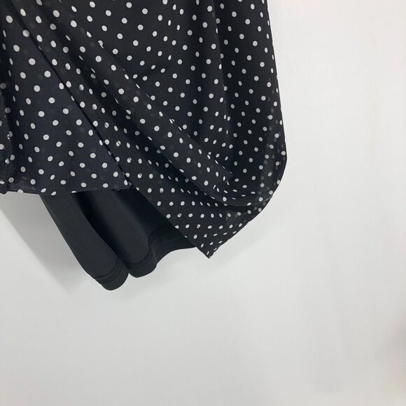 Le Chateau  Black white Polka Dot short sleeve ruched NWT Dress Size XXL - Picture 13 of 16